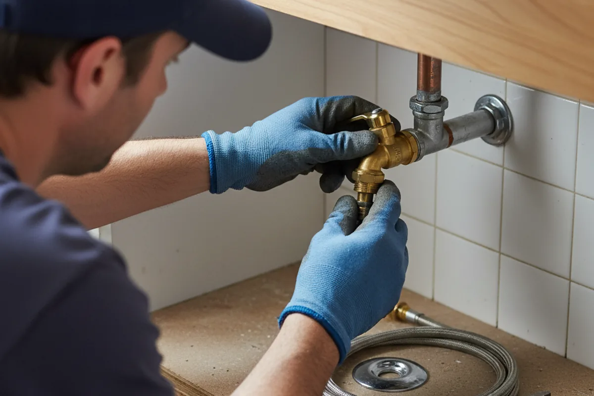 Shutoff valve and fitting work during Well Pump Repair in Traverse City